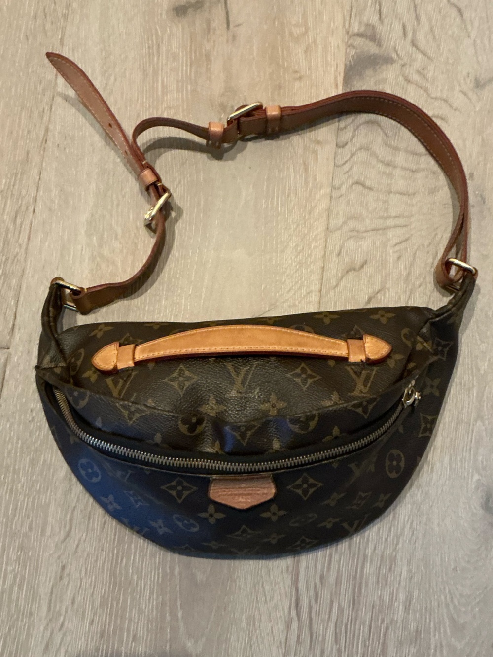 Louis Vuitton Brown Monogram Canvas Crossbody with Tan Trim